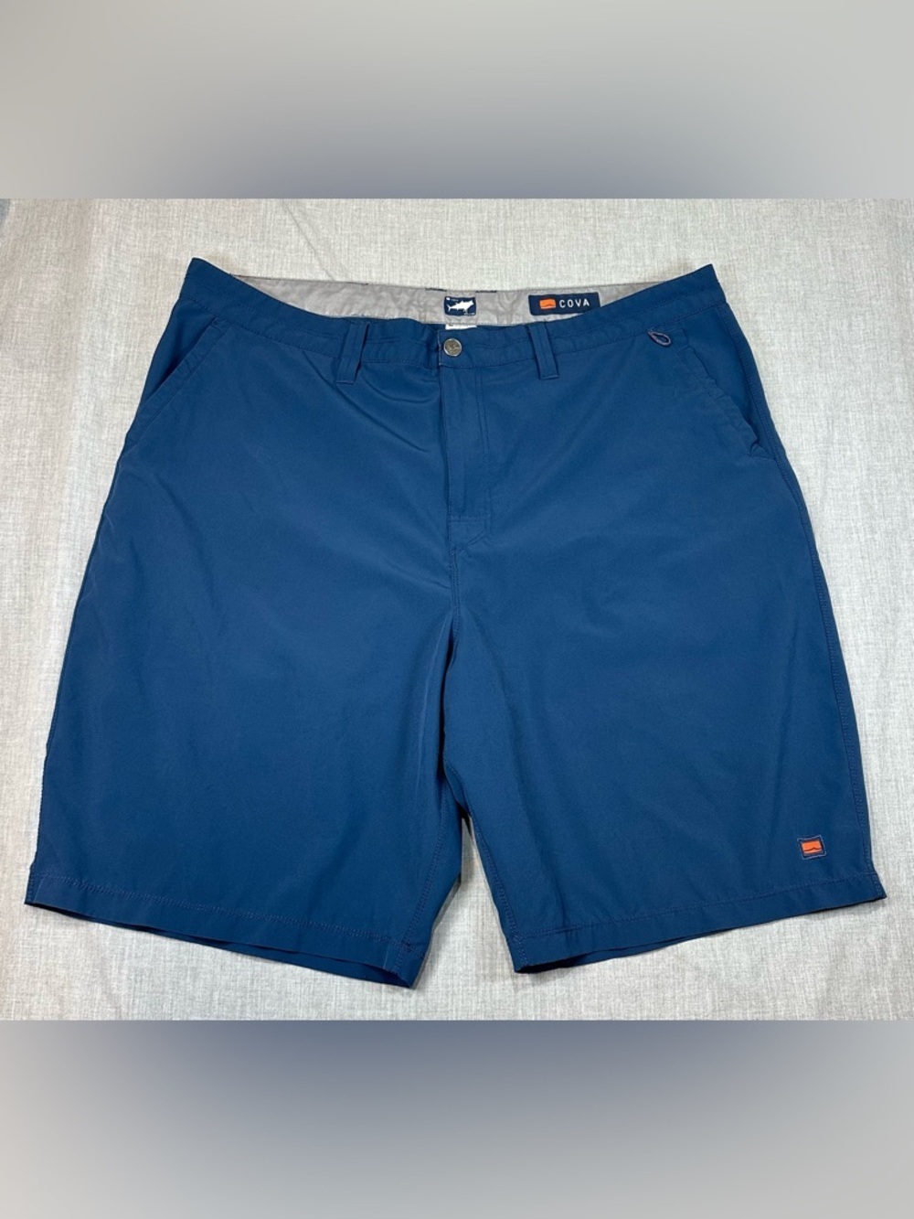 Men's Cova Walkshorts Navy Flat Front Performance Shorts Sz 40